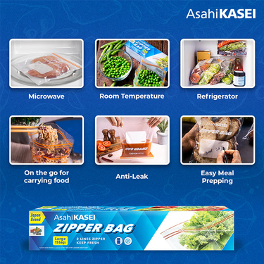 ASAHI KASEI-Zipper Bag- 27cm x 28cm-15Bags